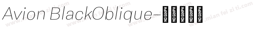 Avion BlackOblique字体转换